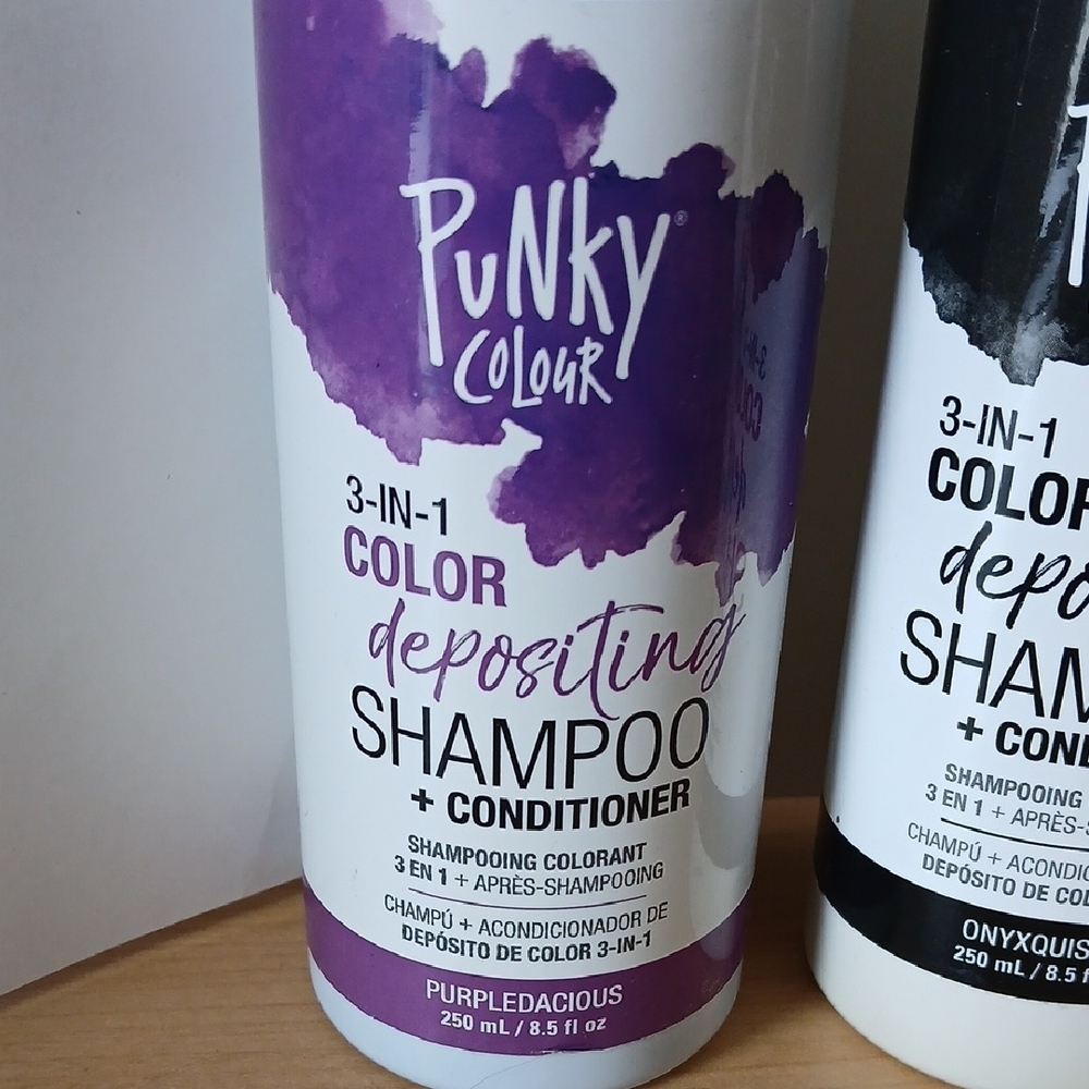 3-in-1 Color Depositing Shampoo + Conditioner - Purple, Gunmetal, Black- 250ml - Picture 2 of 7